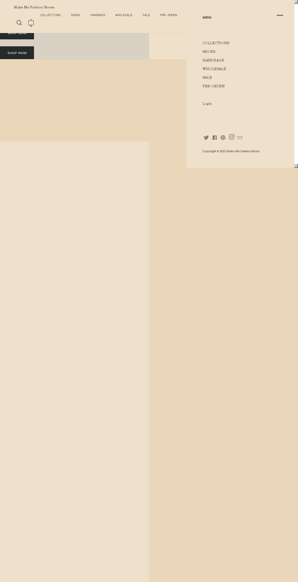 makemefashionstoremiami.com shopify website screenshot