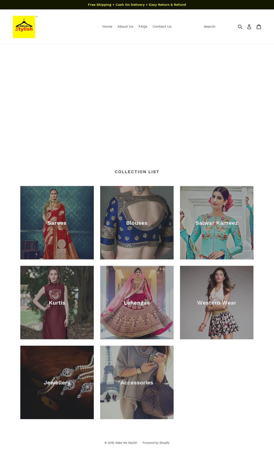 makemestylish.in shopify website screenshot