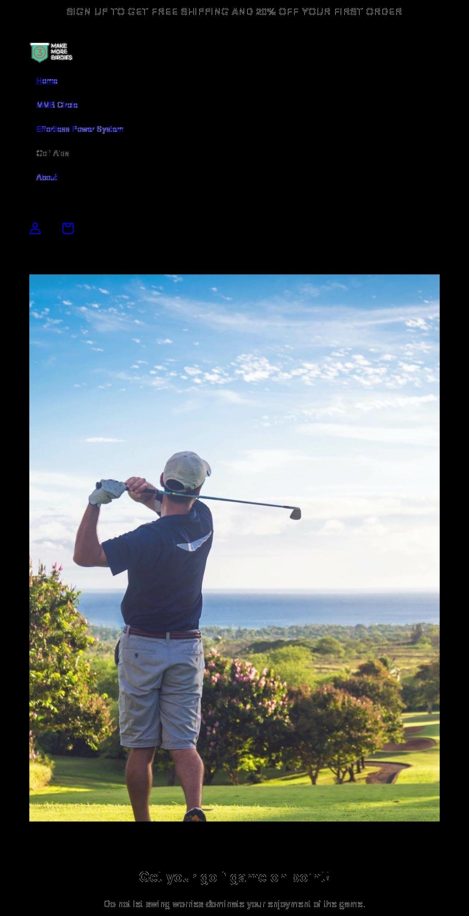 makemorebirdies.golf shopify website screenshot