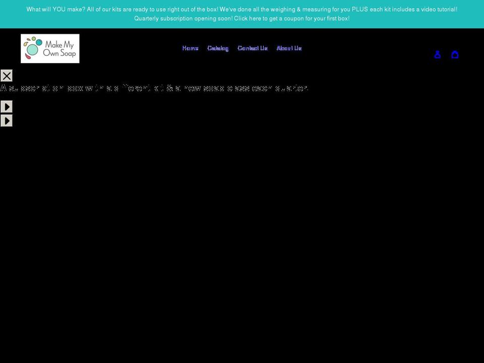 makemyownsoap.com shopify website screenshot