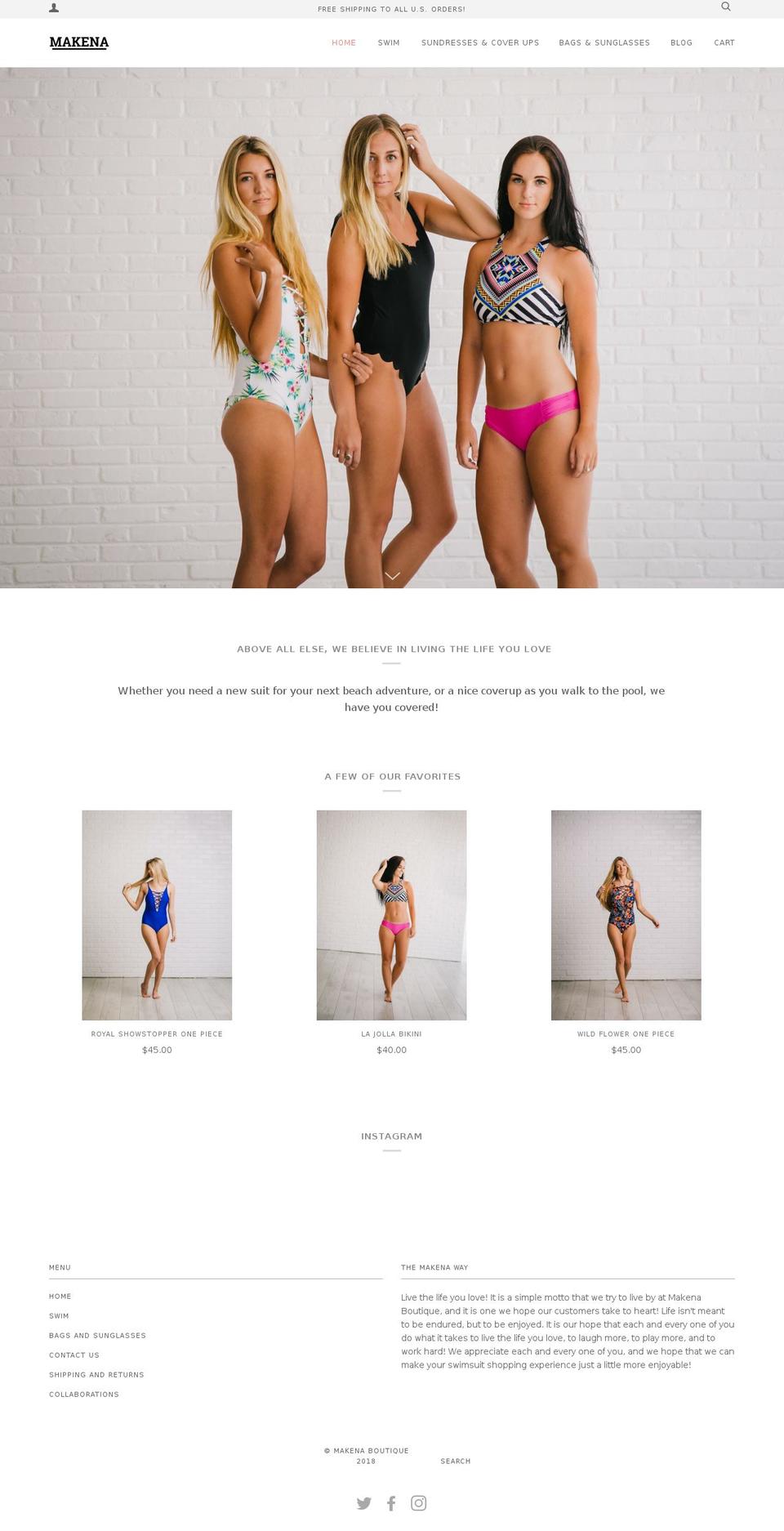 makenaboutique.com — Shopify storefront screenshot