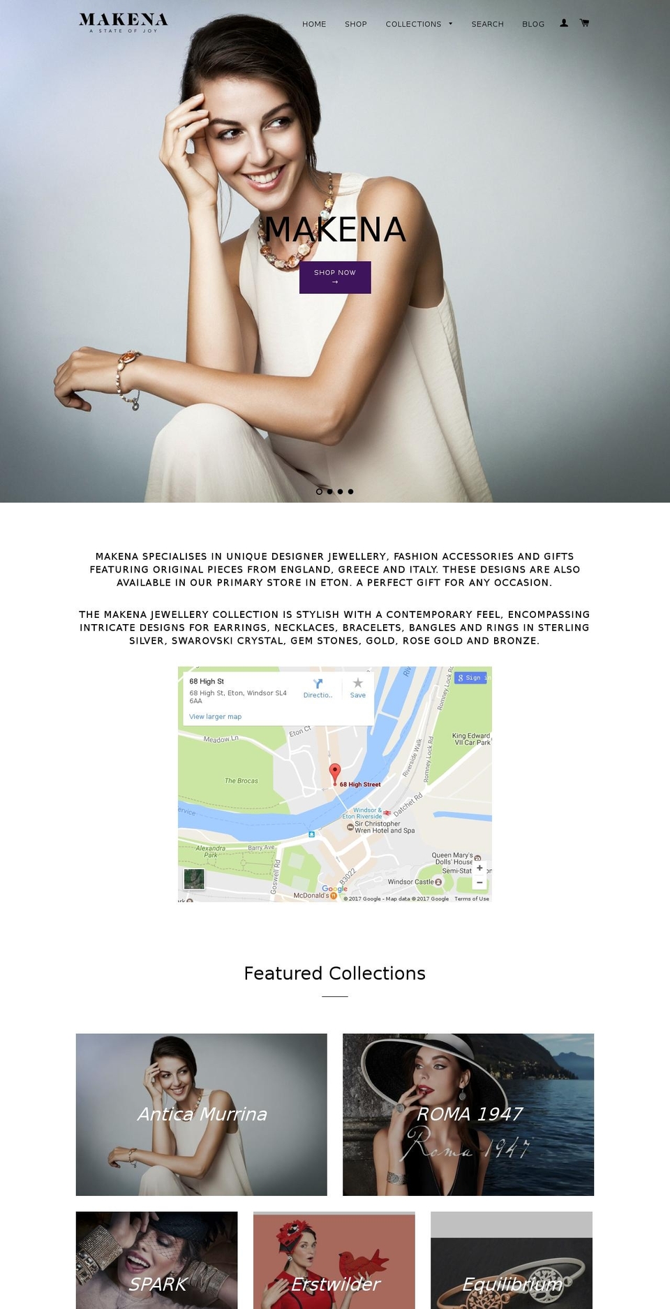 makenajewels.com shopify website screenshot