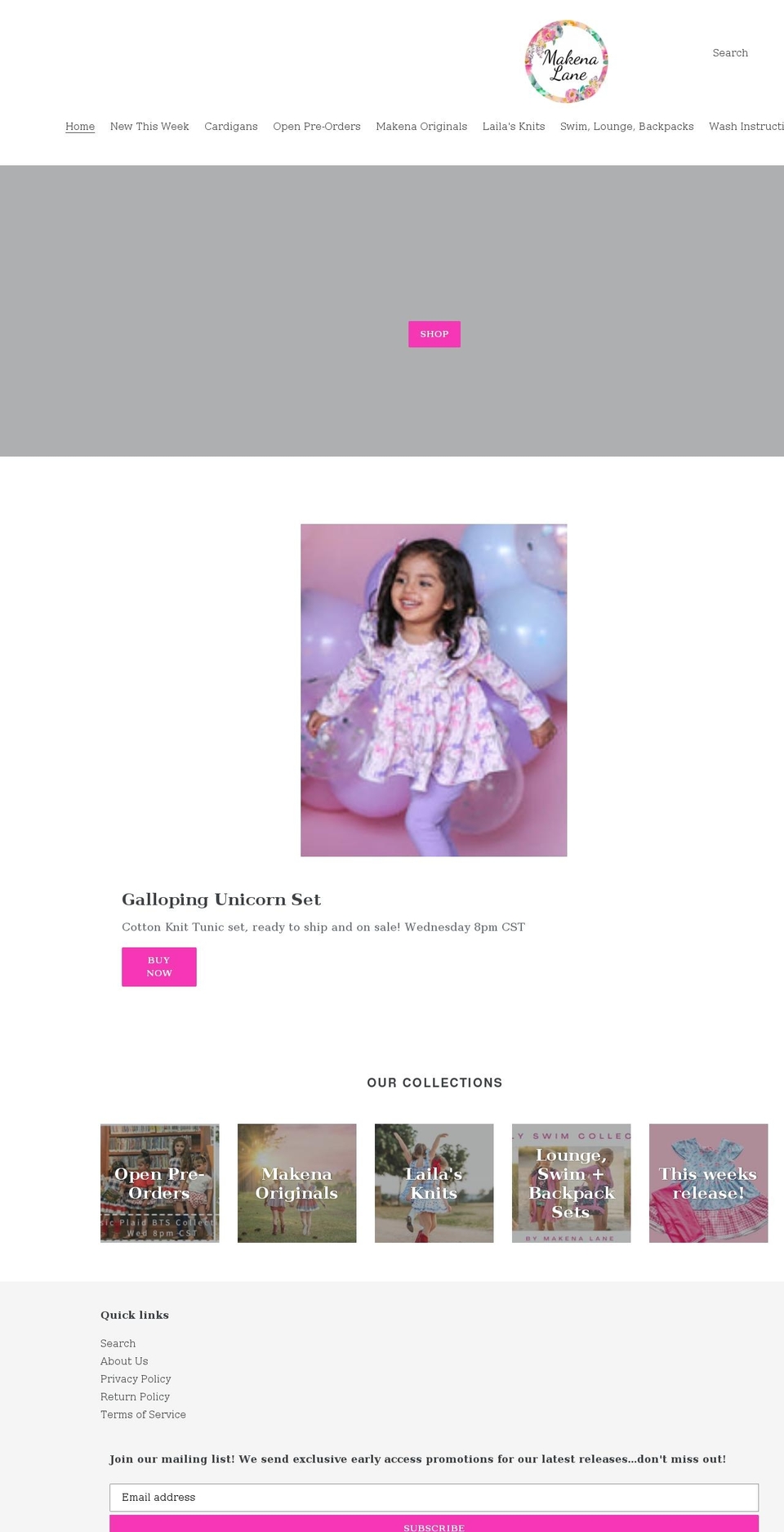 makenalane.com shopify website screenshot