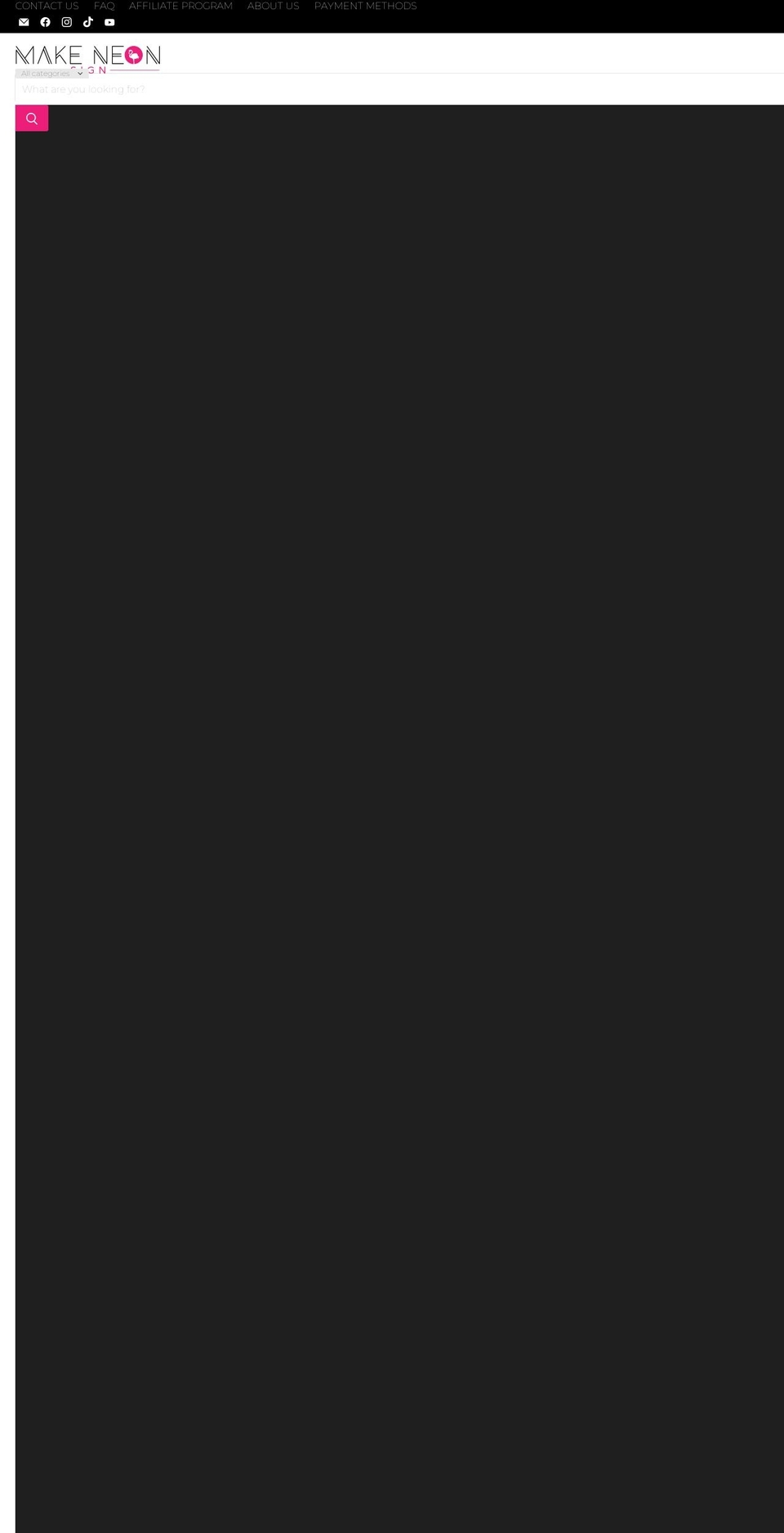 makeneonsign.com shopify website screenshot