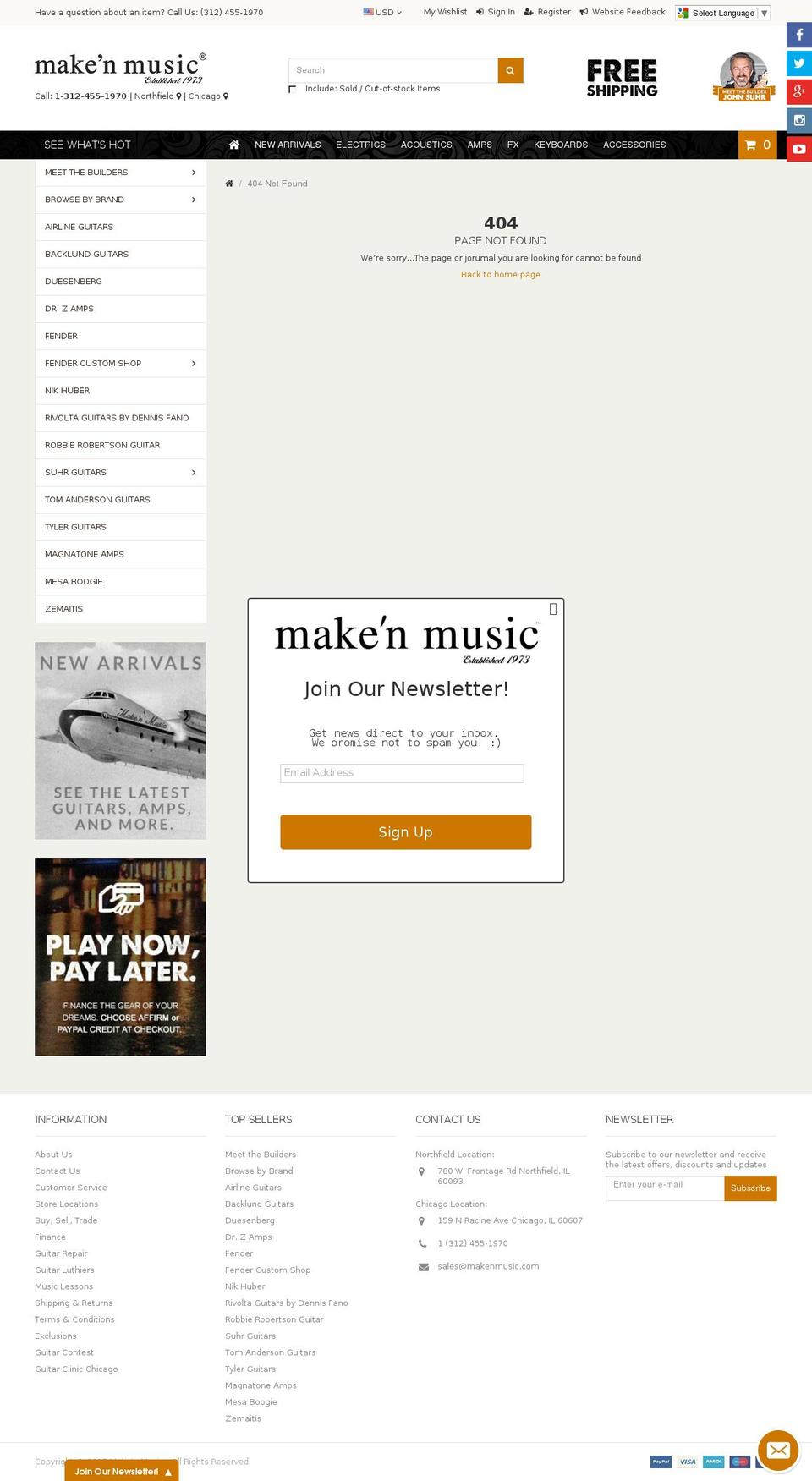 makenmusic.tv shopify website screenshot