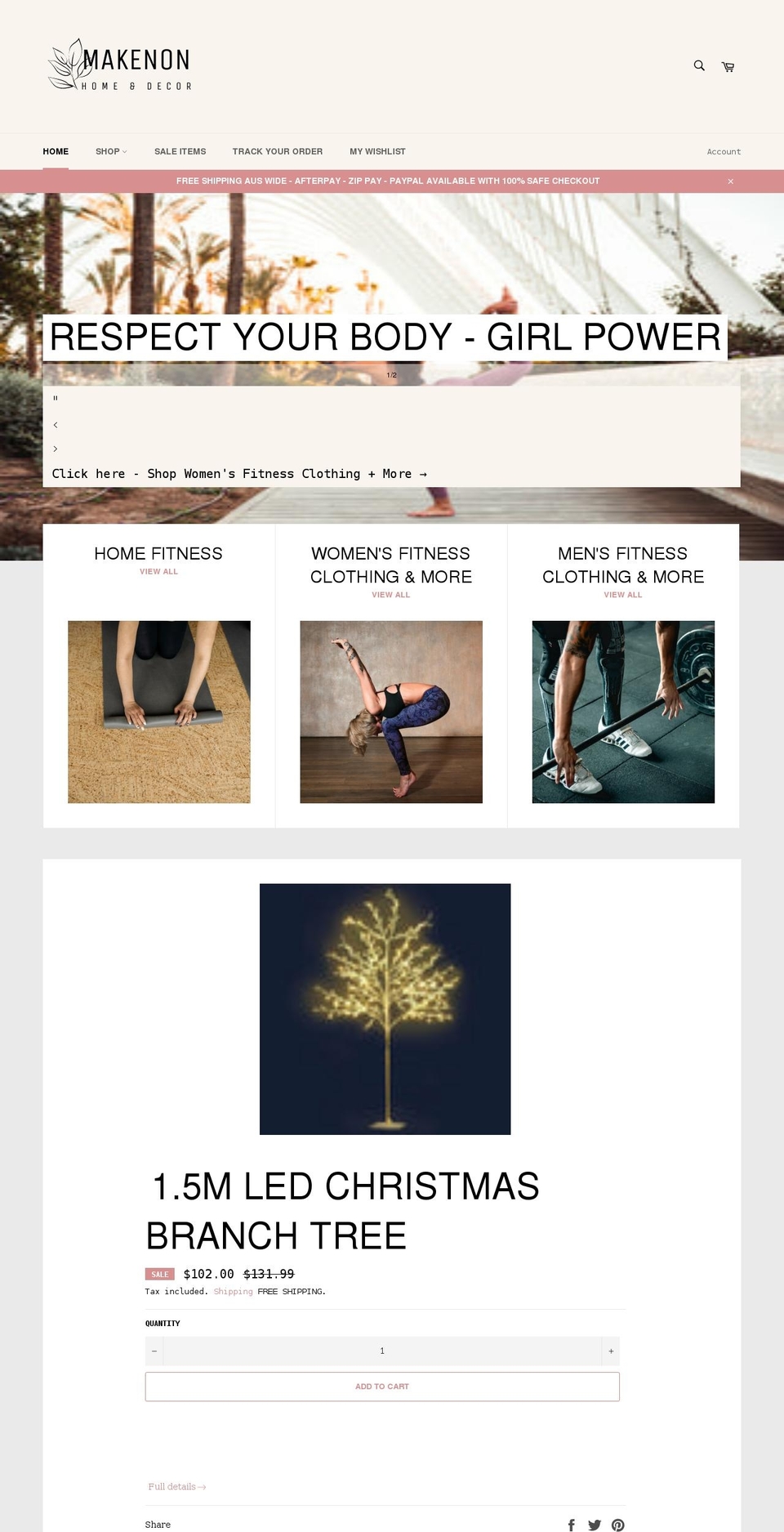 makenon.com.au shopify website screenshot