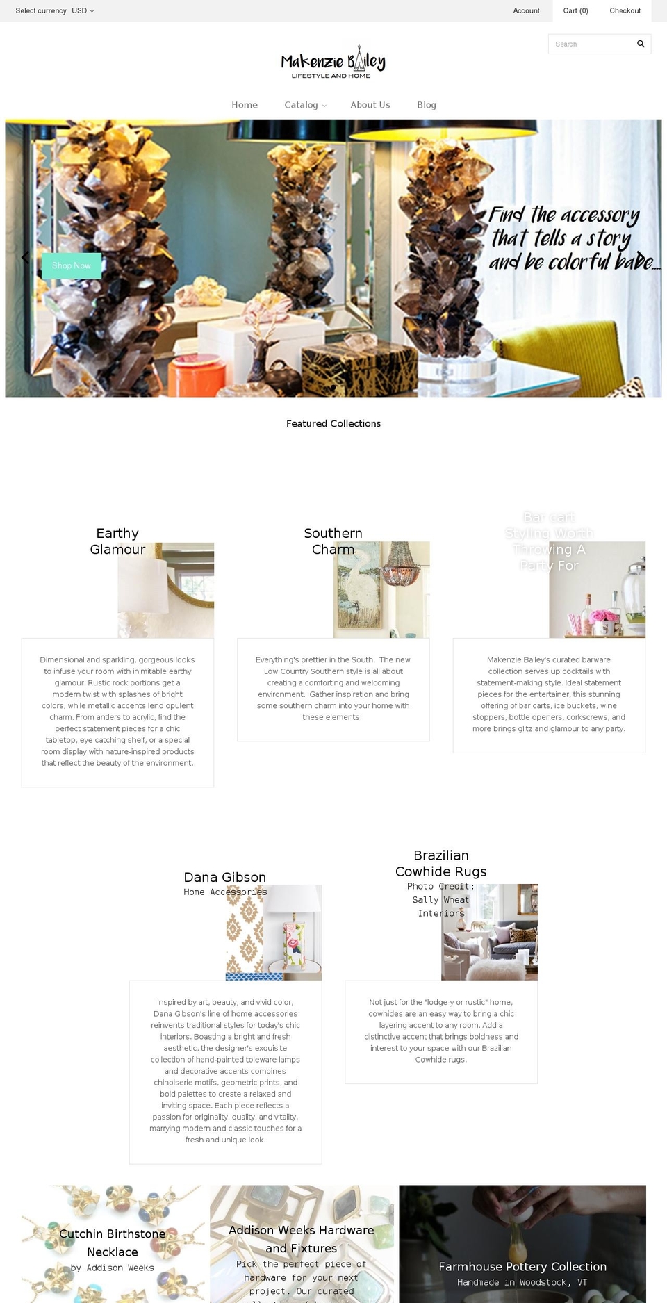 makenziebailey.com — Shopify storefront screenshot