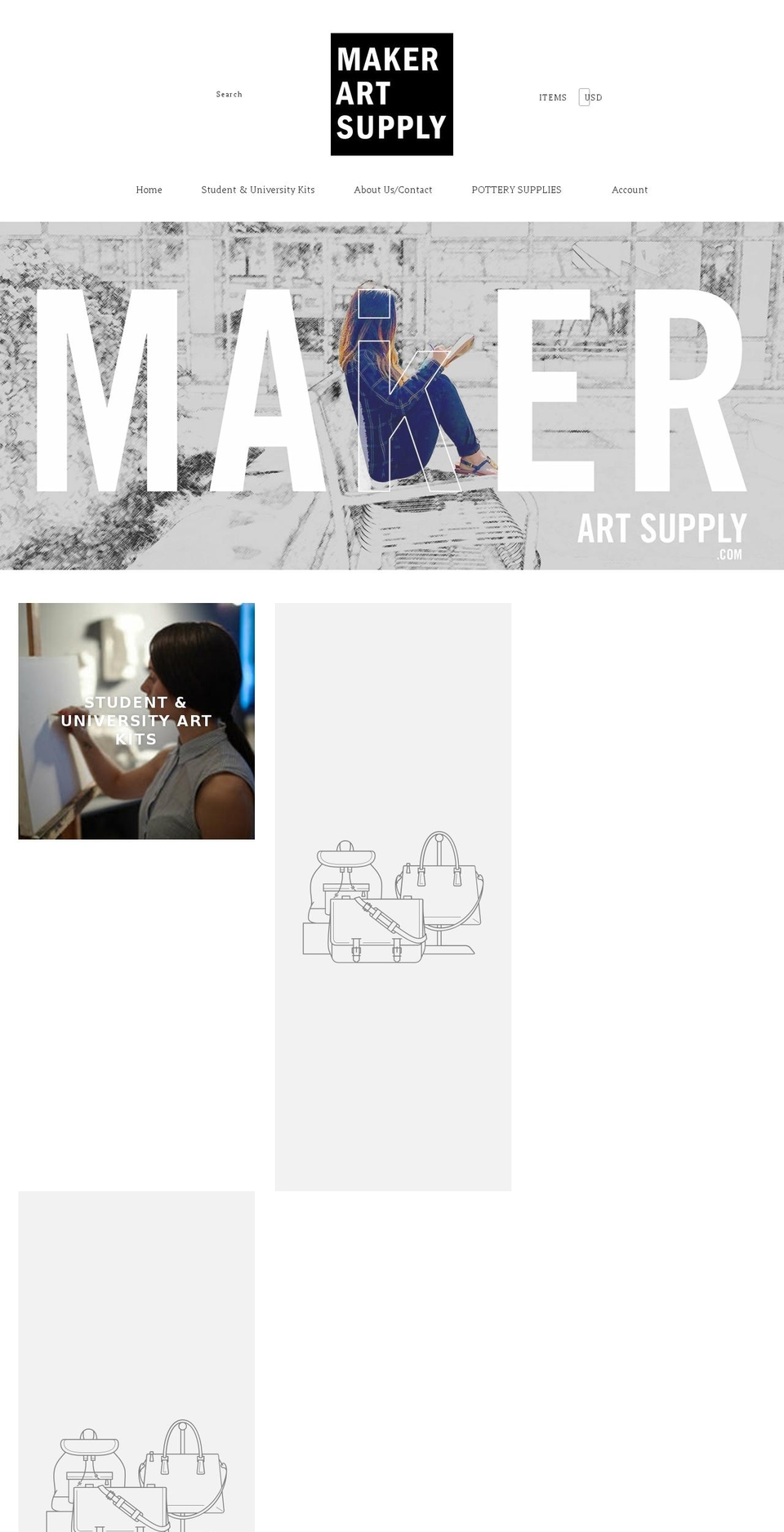 makerartsupply.com shopify website screenshot