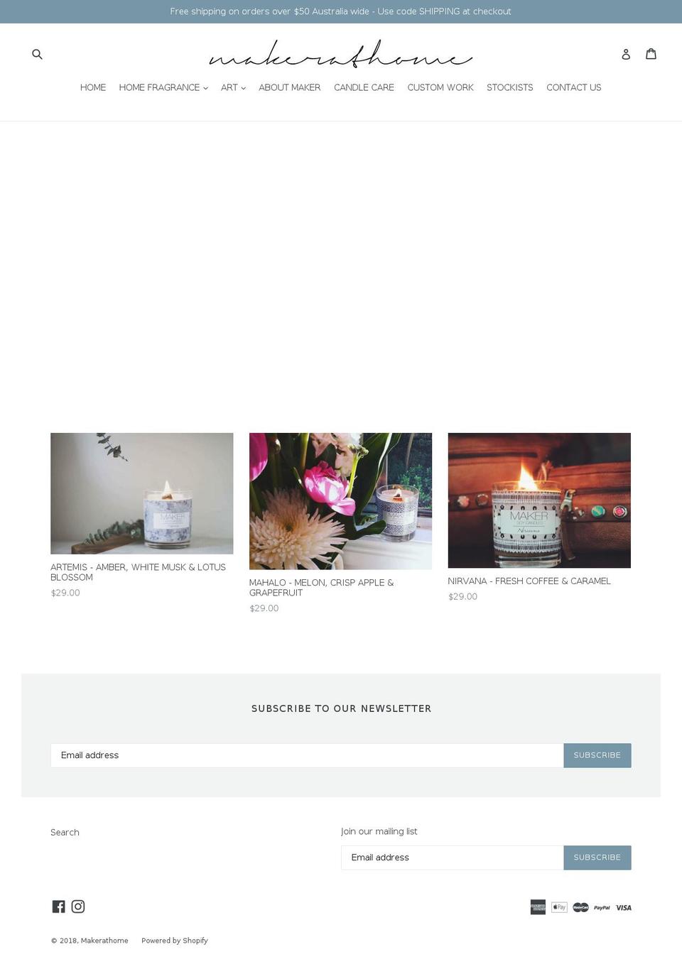 makerathome.com — Shopify storefront screenshot