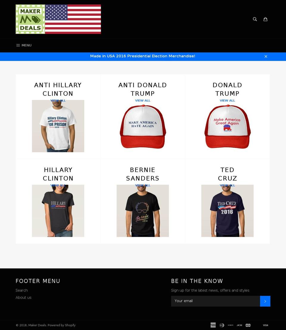 makerdeals.us shopify website screenshot