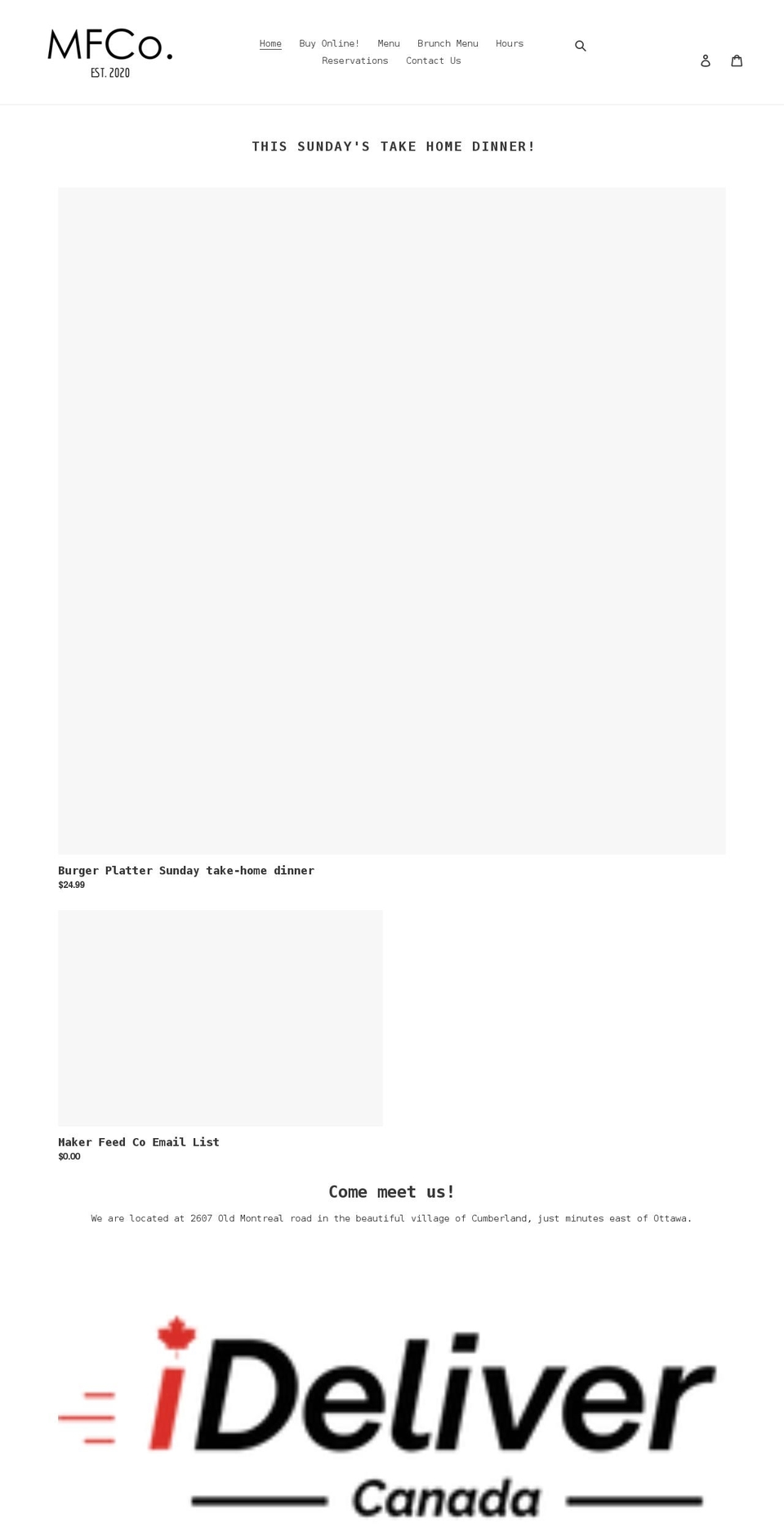 makerfeedco.ca shopify website screenshot