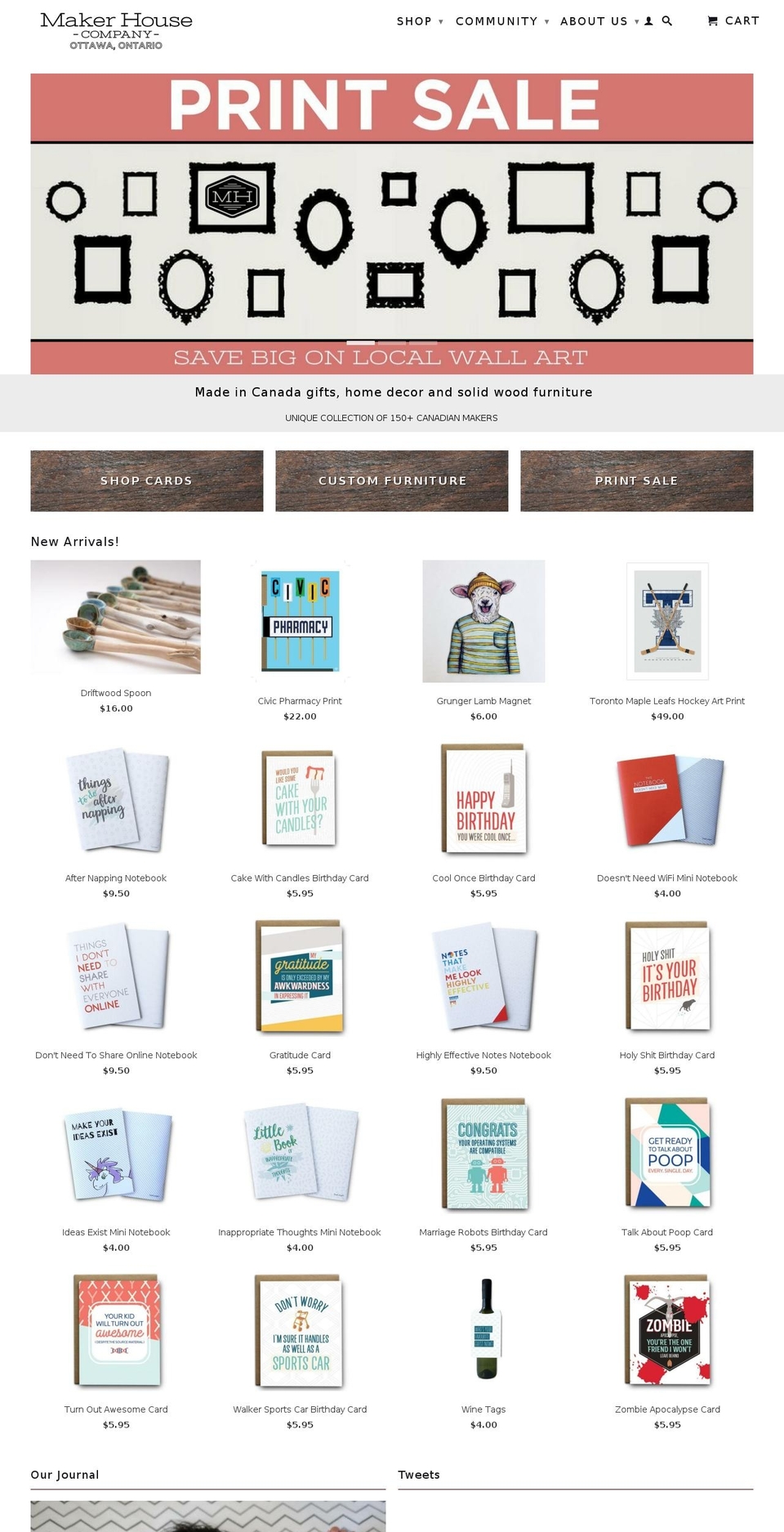 makerhousecompany.com — Shopify storefront screenshot