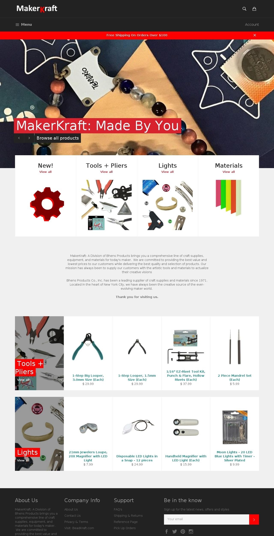 makerkraft.com shopify website screenshot