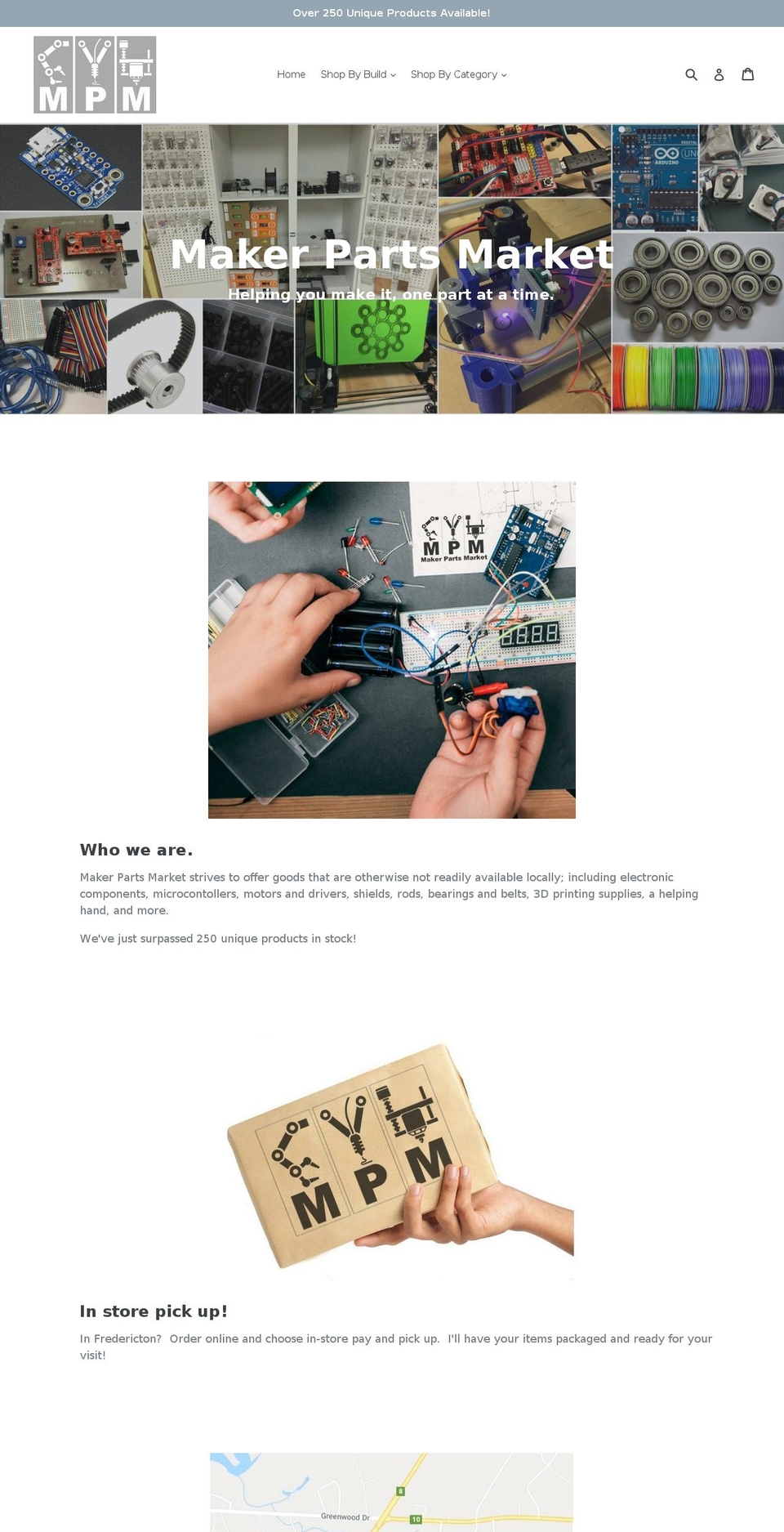 makerpartsmarket.com — Shopify storefront screenshot