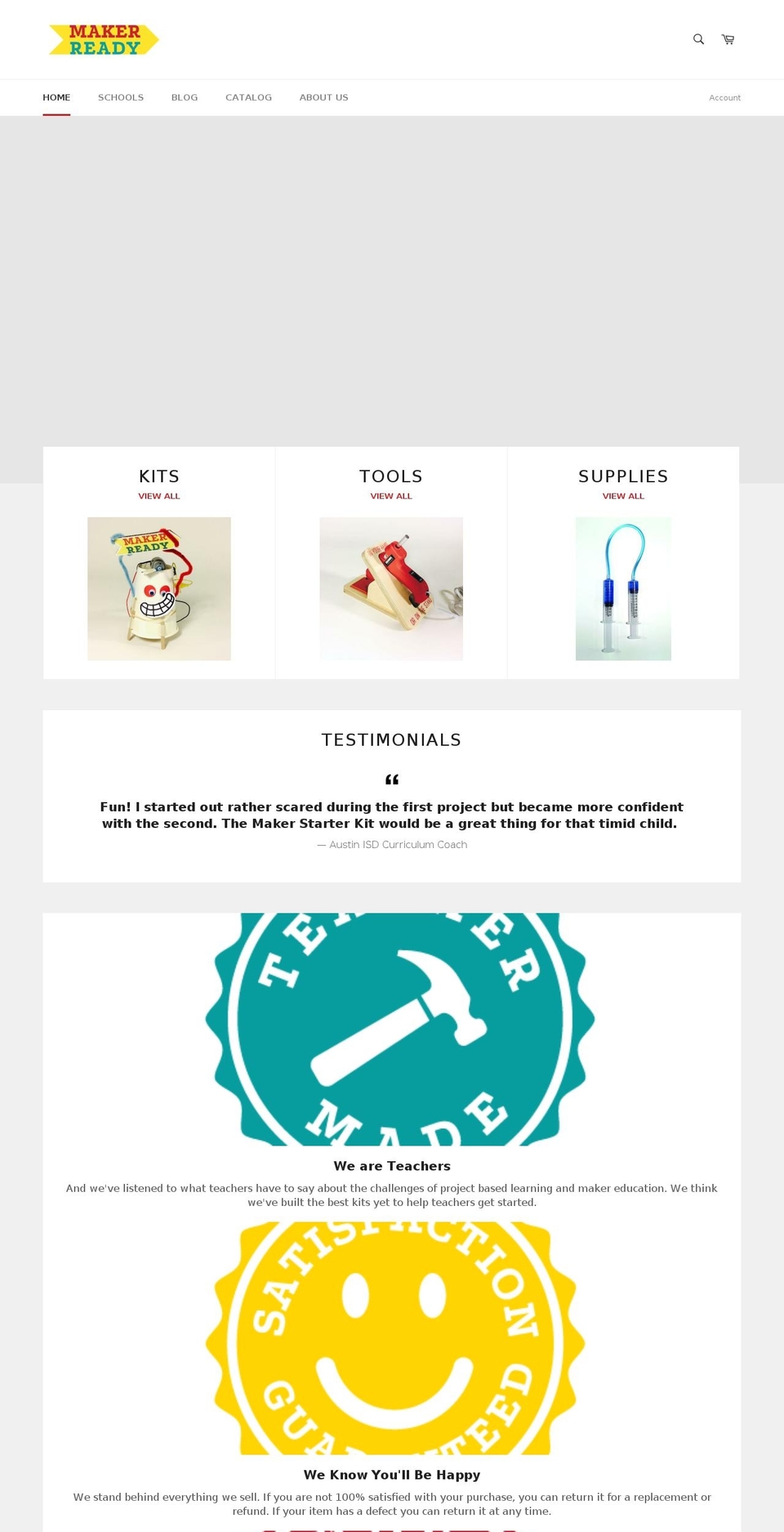 makerready.com shopify website screenshot