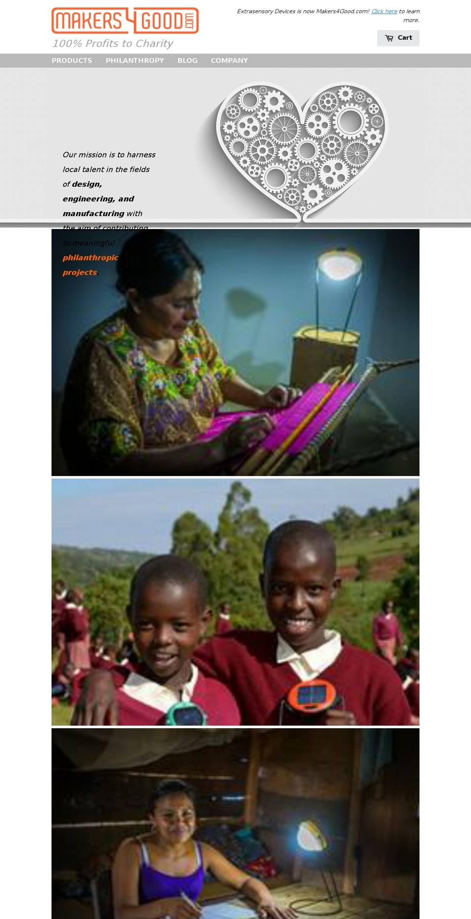 makers4good.com shopify website screenshot