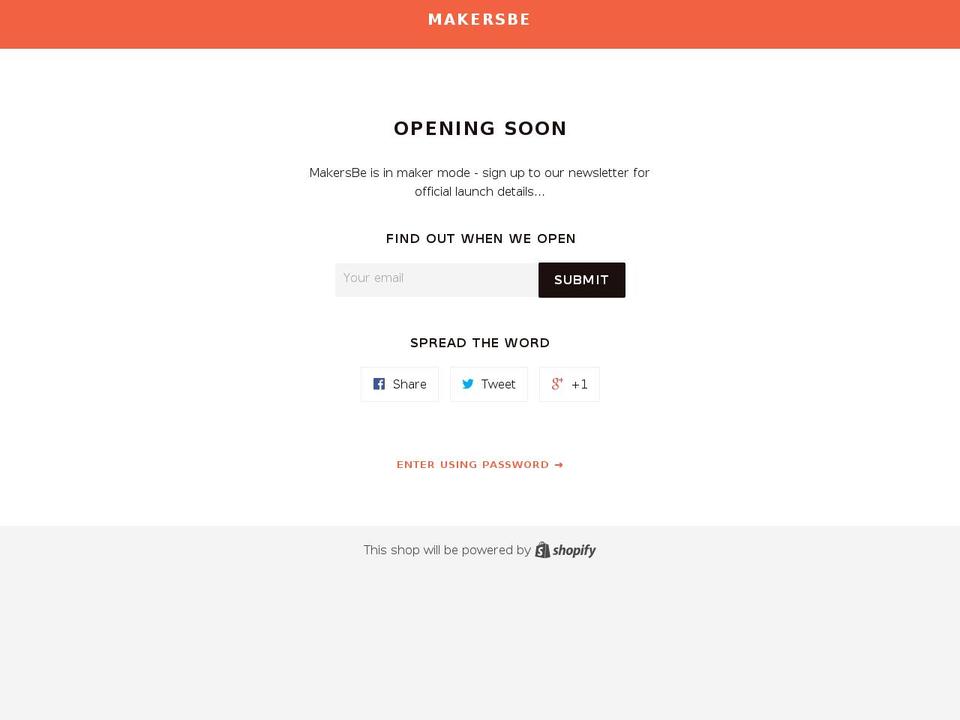 makersbe.com shopify website screenshot