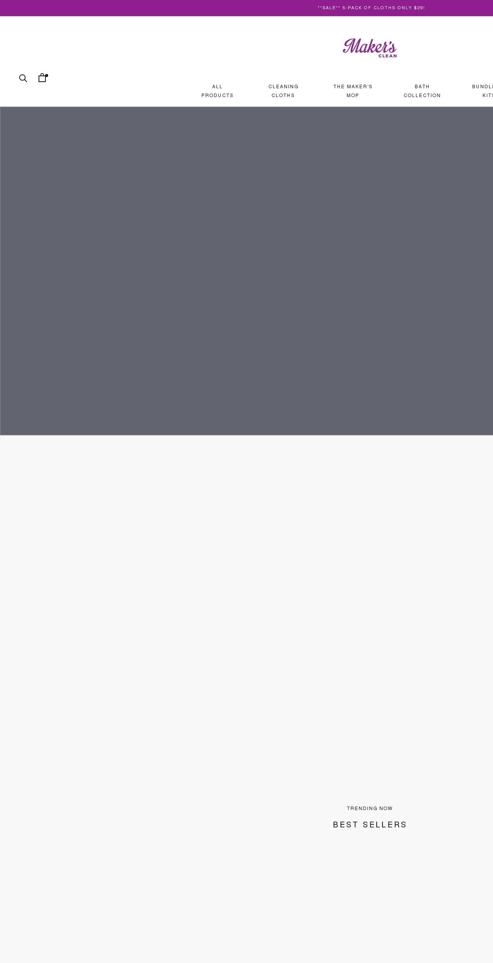 makersclean.ca shopify website screenshot