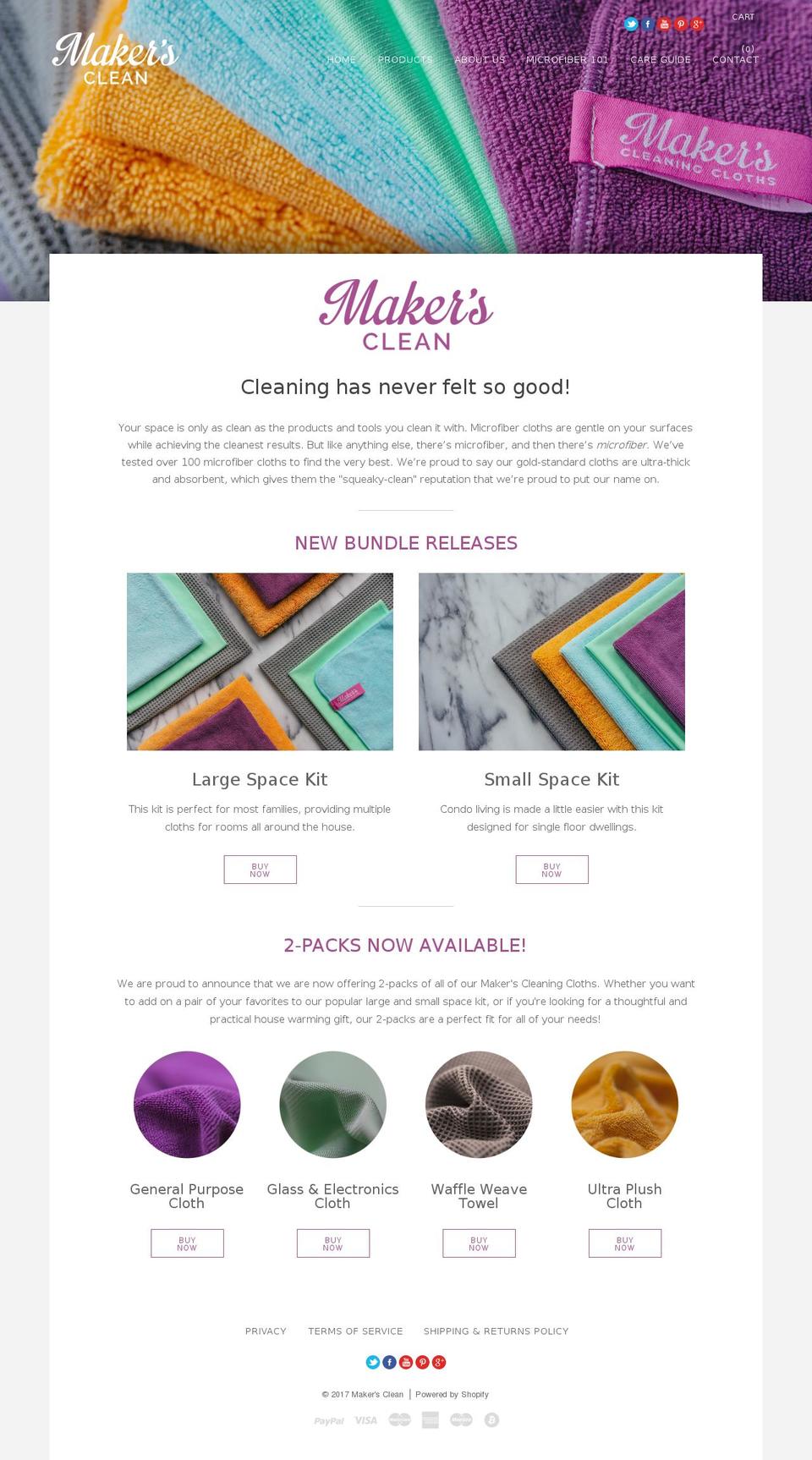 makersclean.com shopify website screenshot