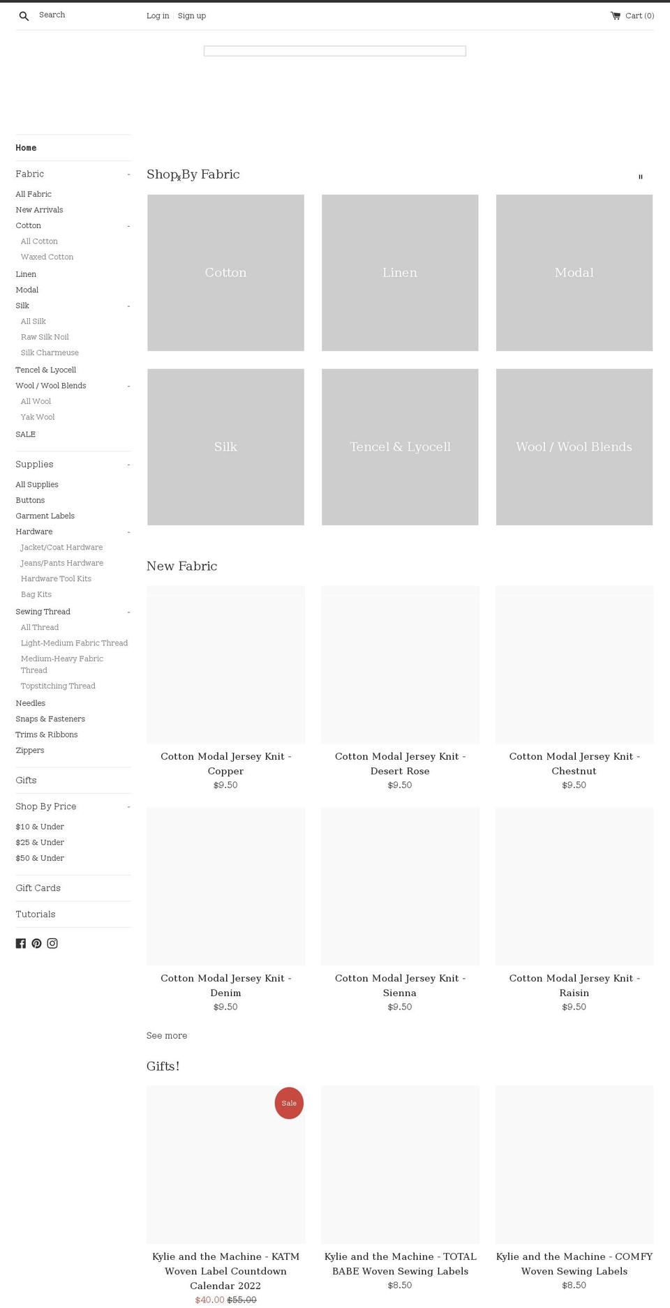 makersfabric.com shopify website screenshot