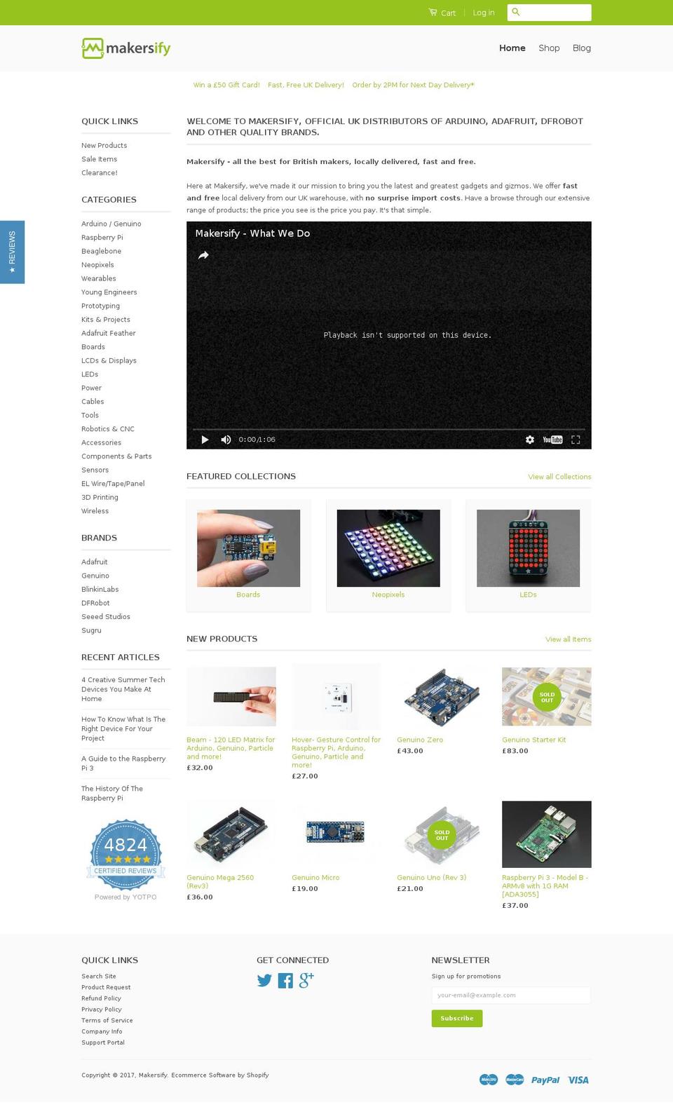 makersify.com shopify website screenshot
