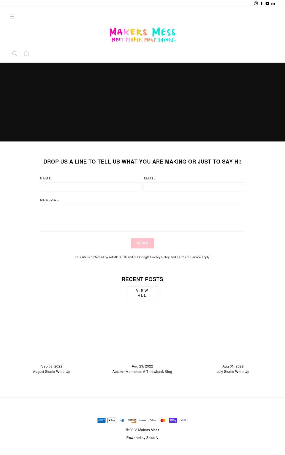 makersmess.com shopify website screenshot