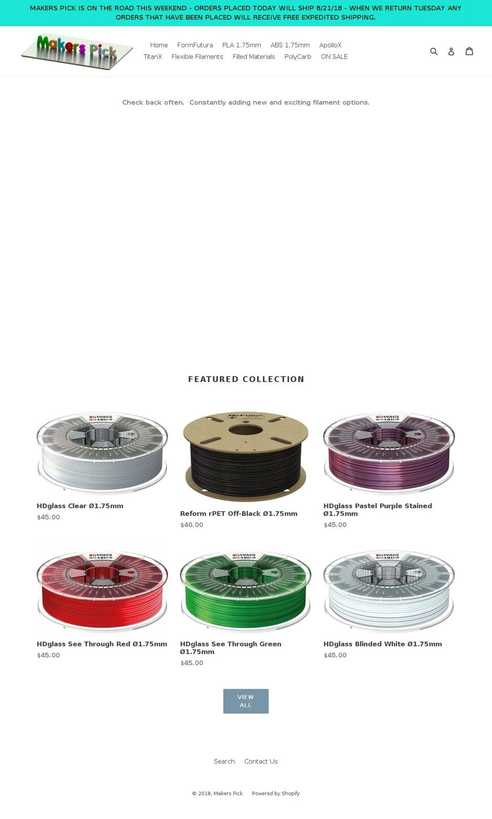 makerspick.com shopify website screenshot