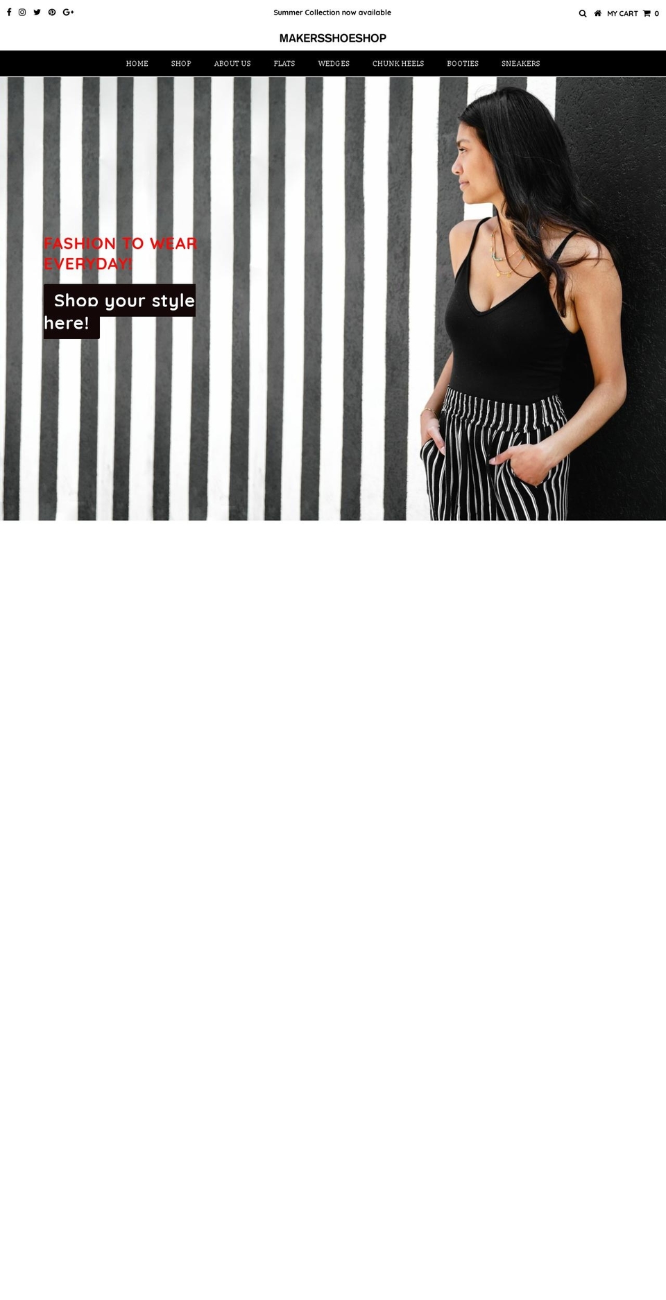 makersshoeshop.com shopify website screenshot