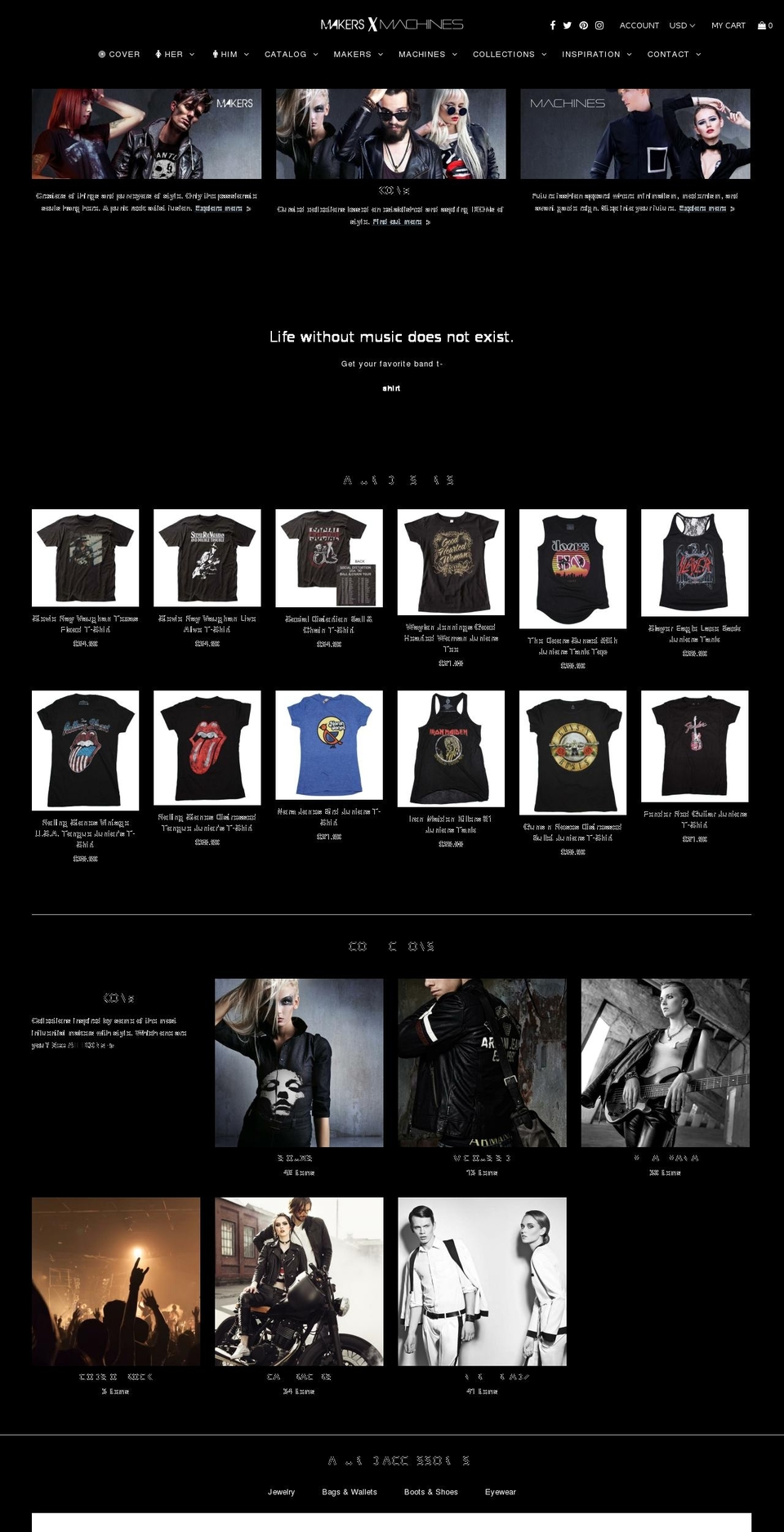 makersuniformsmachines.com — Shopify storefront screenshot
