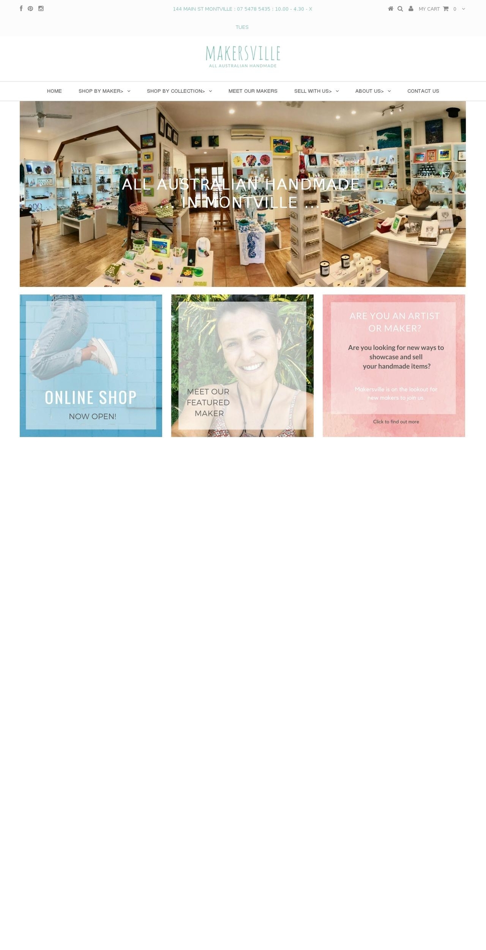 makersville.com.au shopify website screenshot