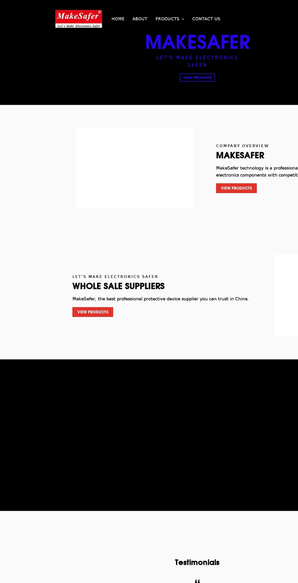 makesafer.com shopify website screenshot