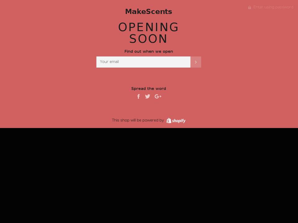 makescents.net shopify website screenshot