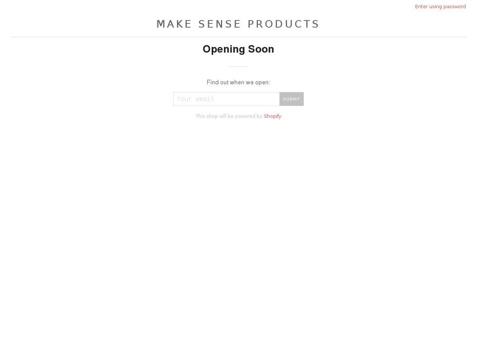 makesenseproducts.com — Shopify storefront screenshot