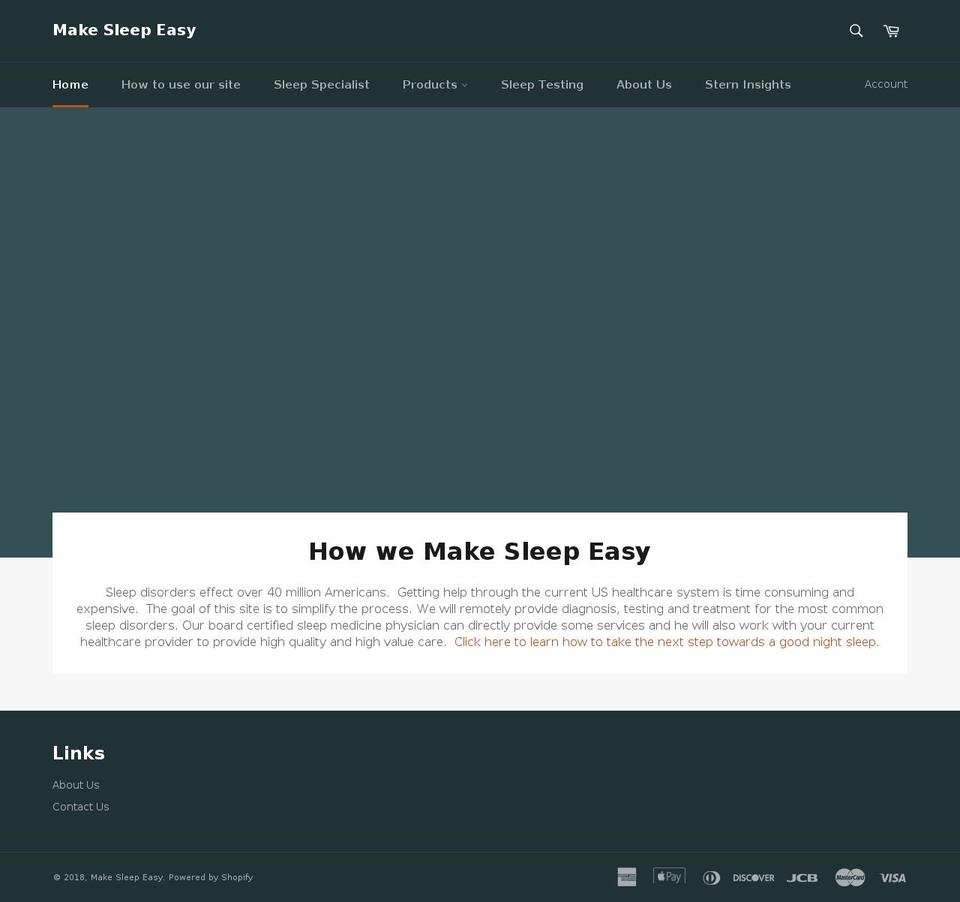 makesleepez.com — Shopify storefront screenshot