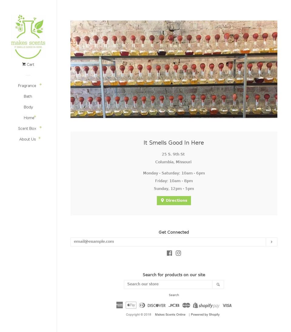 makesscentsonline.com shopify website screenshot