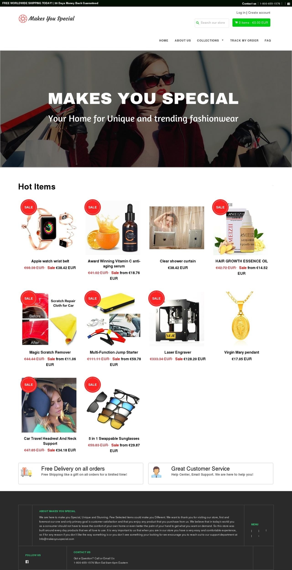 makesyouspecial.com — Shopify storefront screenshot