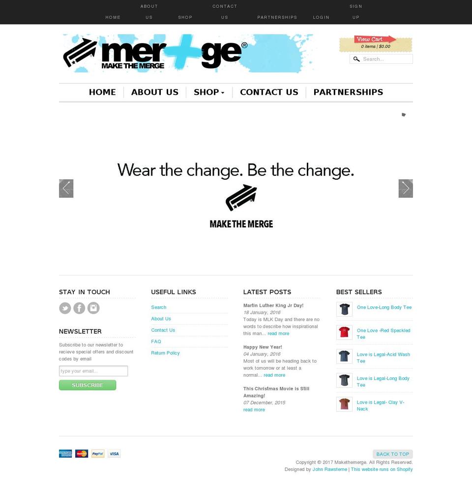 makethemerge.com shopify website screenshot