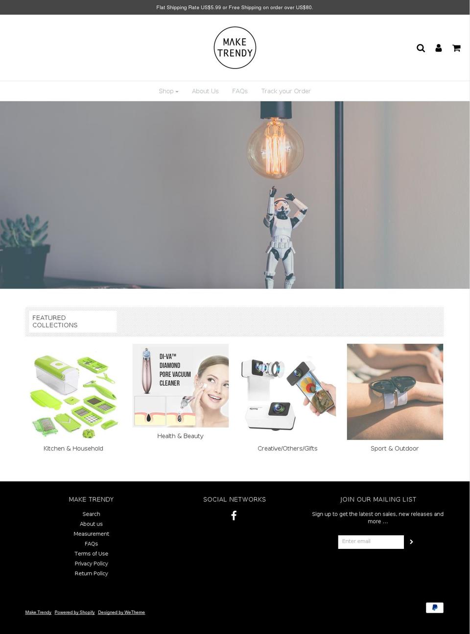 New Make Trendy Webstore Shopify theme site example maketrendy.myshopify.com