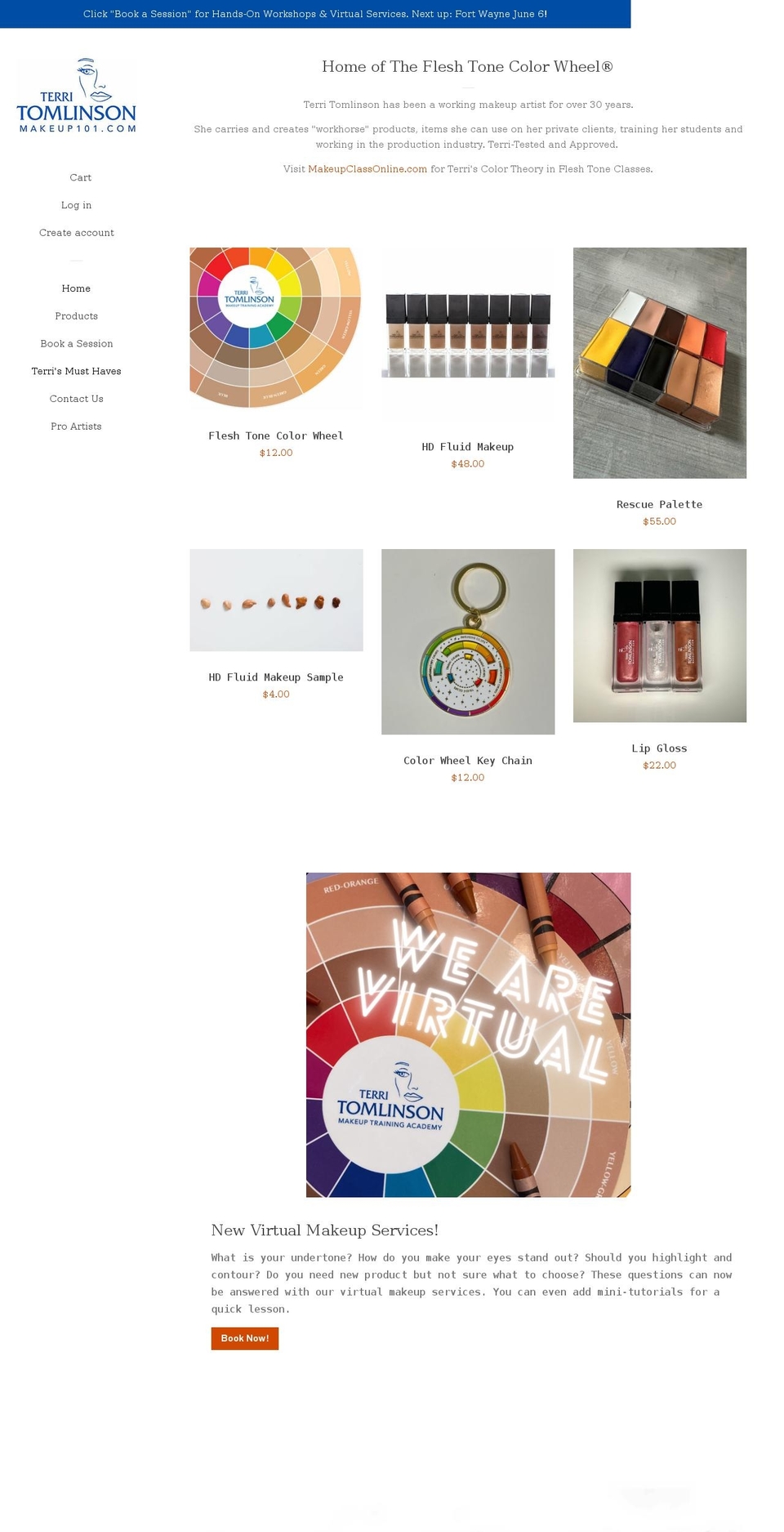 makeup101.com shopify website screenshot