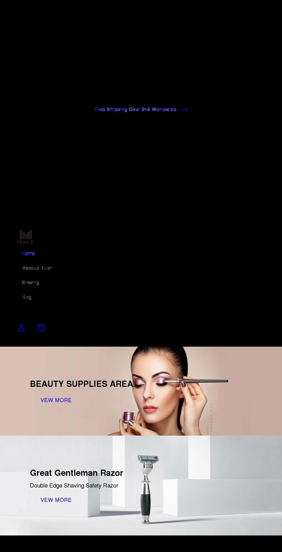 makeupbrush.com shopify website screenshot