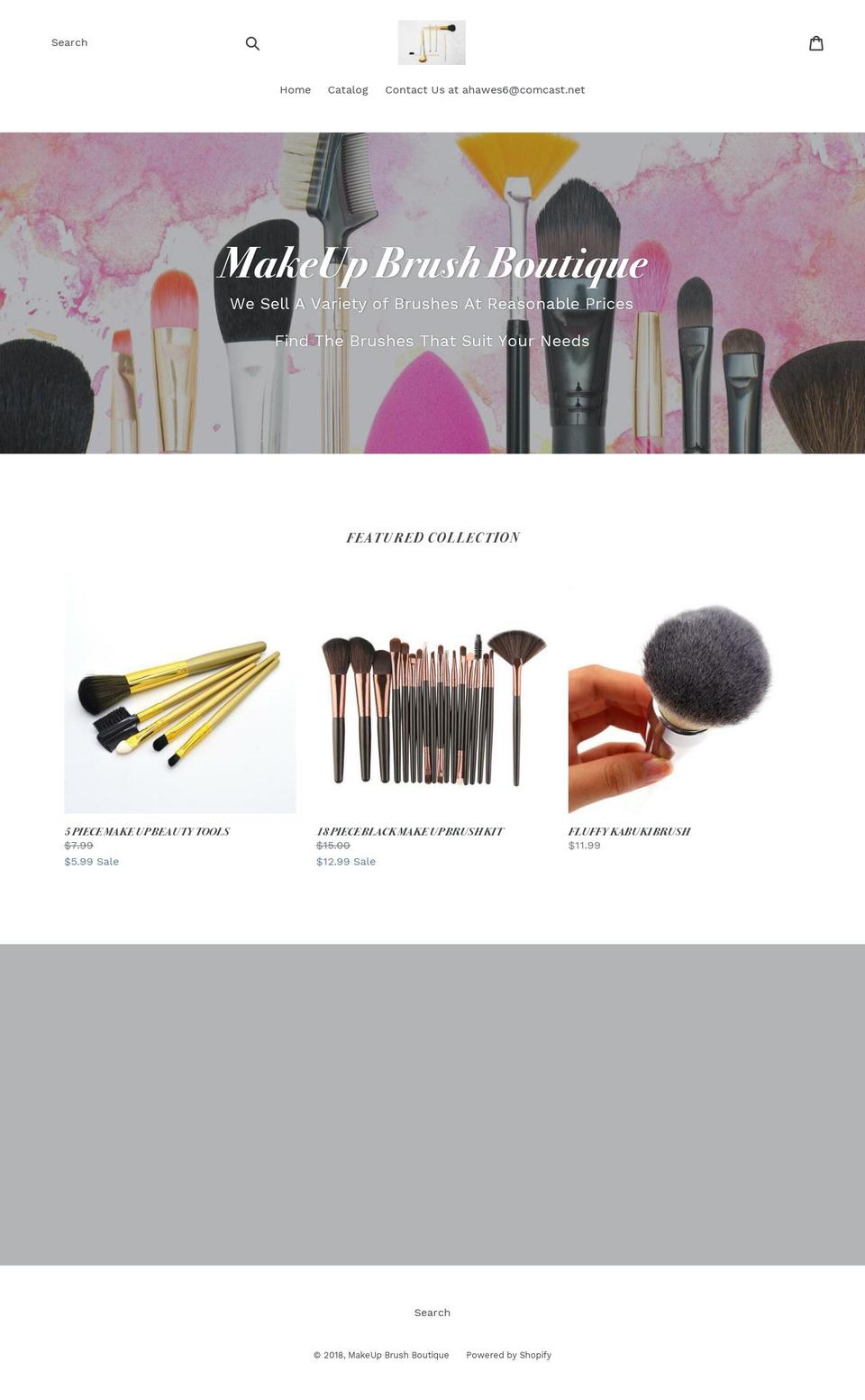 makeupbrushboutique.com — Shopify storefront screenshot