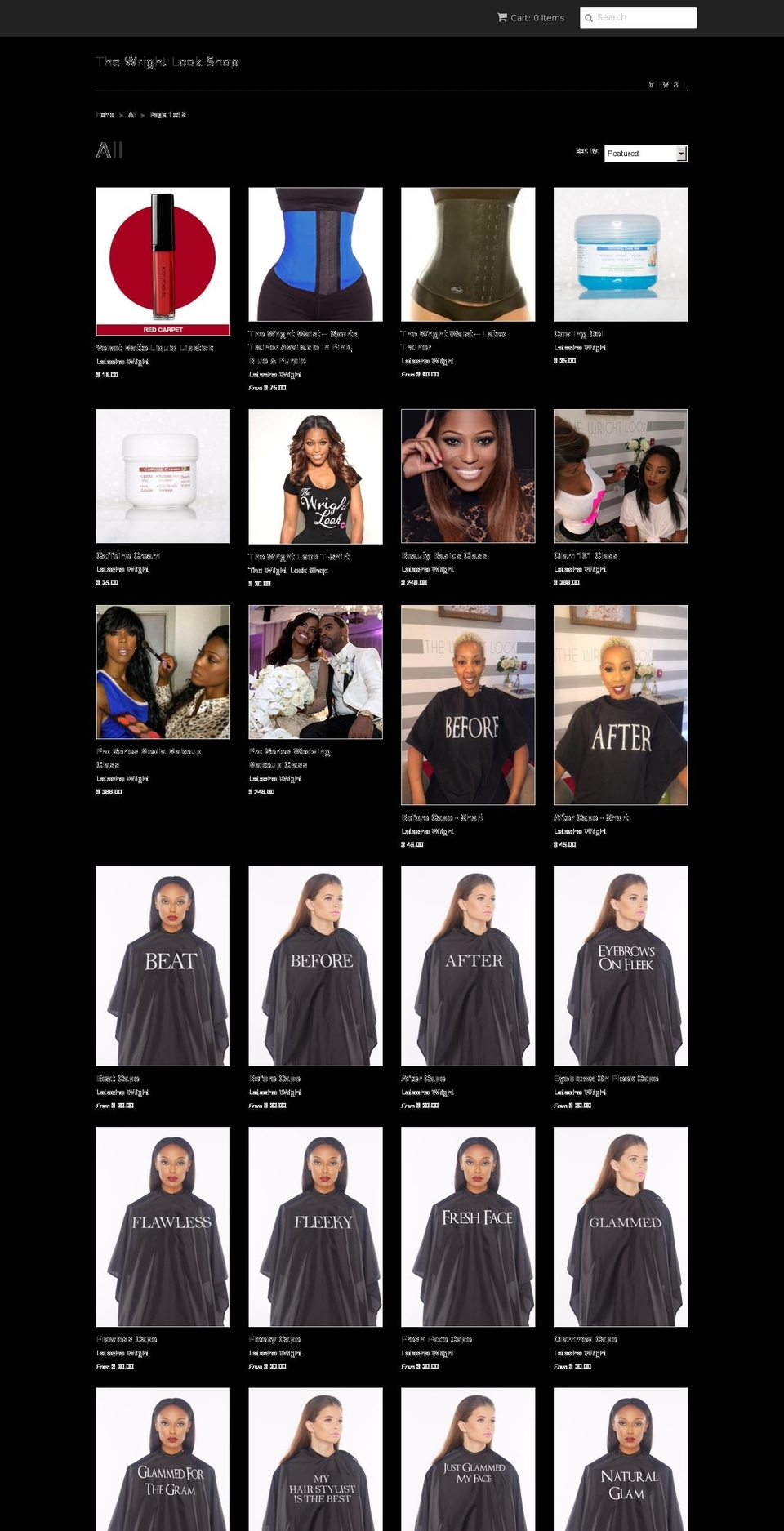 makeupcapes.com shopify website screenshot