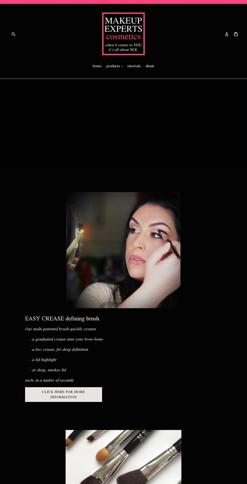 makeupexpertscosmetics.com shopify website screenshot