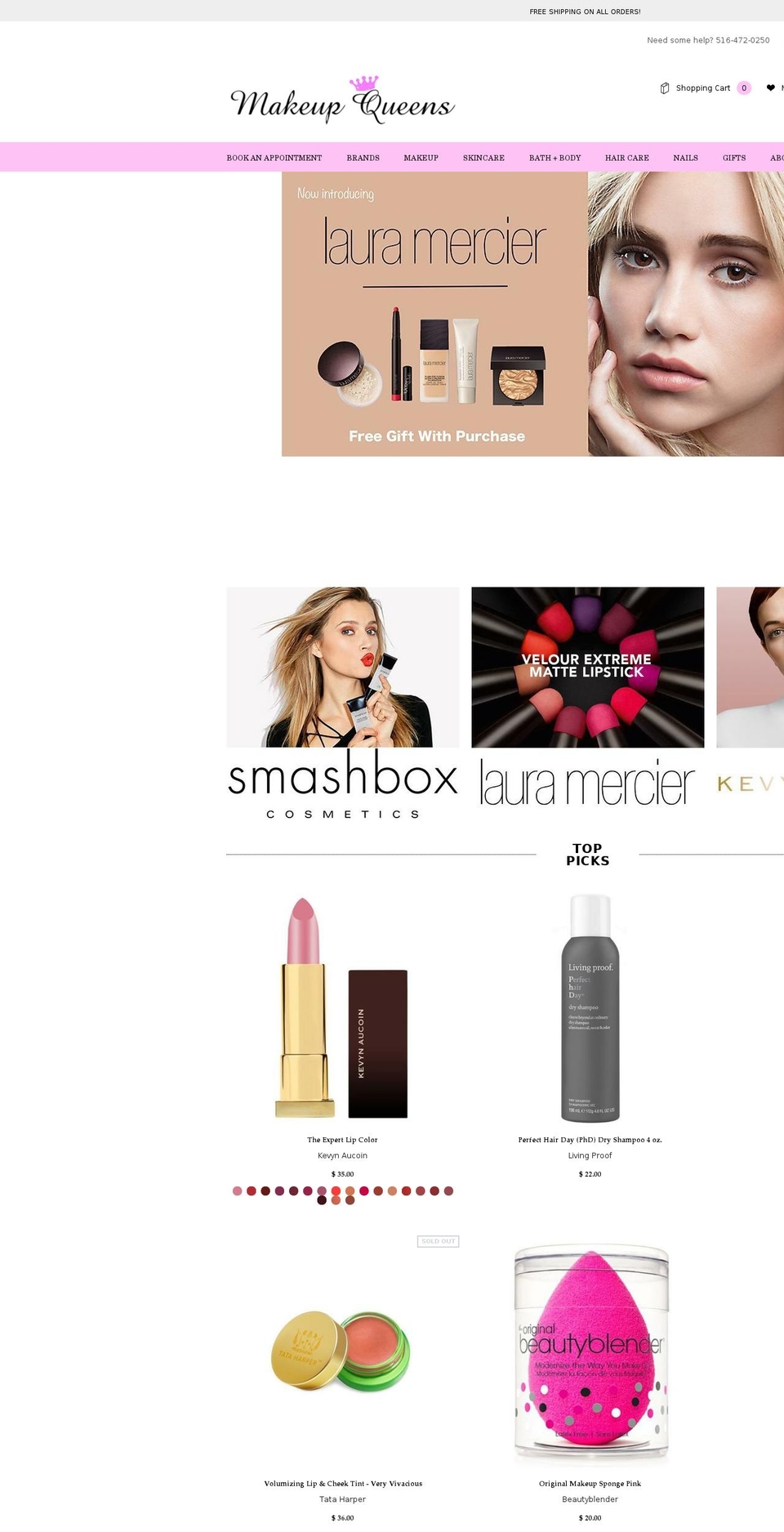 makeupqueensny.com — Shopify storefront screenshot
