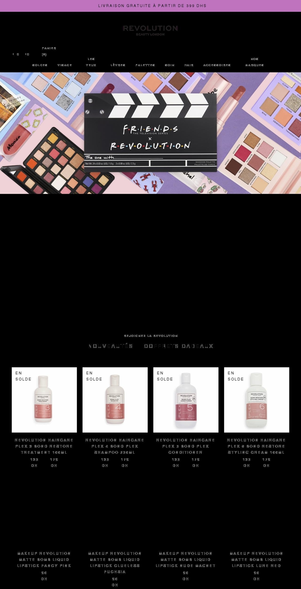 makeuprevolution.ma shopify website screenshot