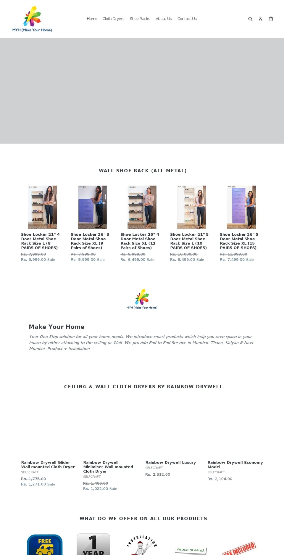 makeyourhome.in shopify website screenshot