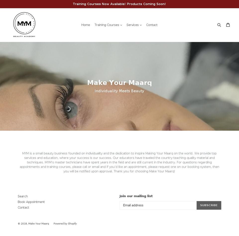 makeyourmaarq.com — Shopify storefront screenshot