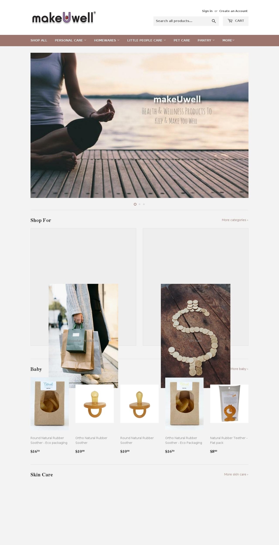 makeyouwell.com — Shopify storefront screenshot