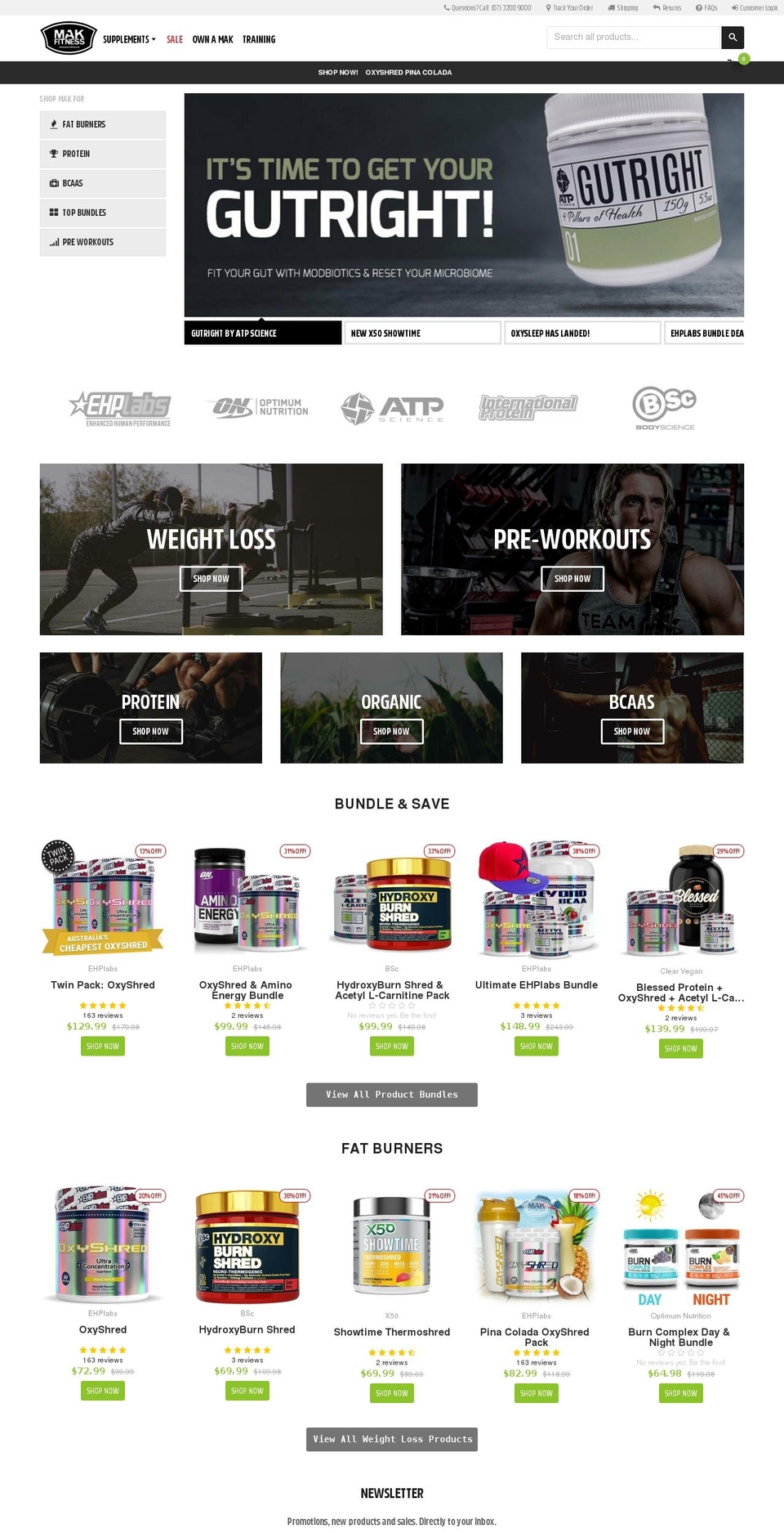 MAK Fitness Update: New Updates AUG Shopify theme site example makfitness.com.au