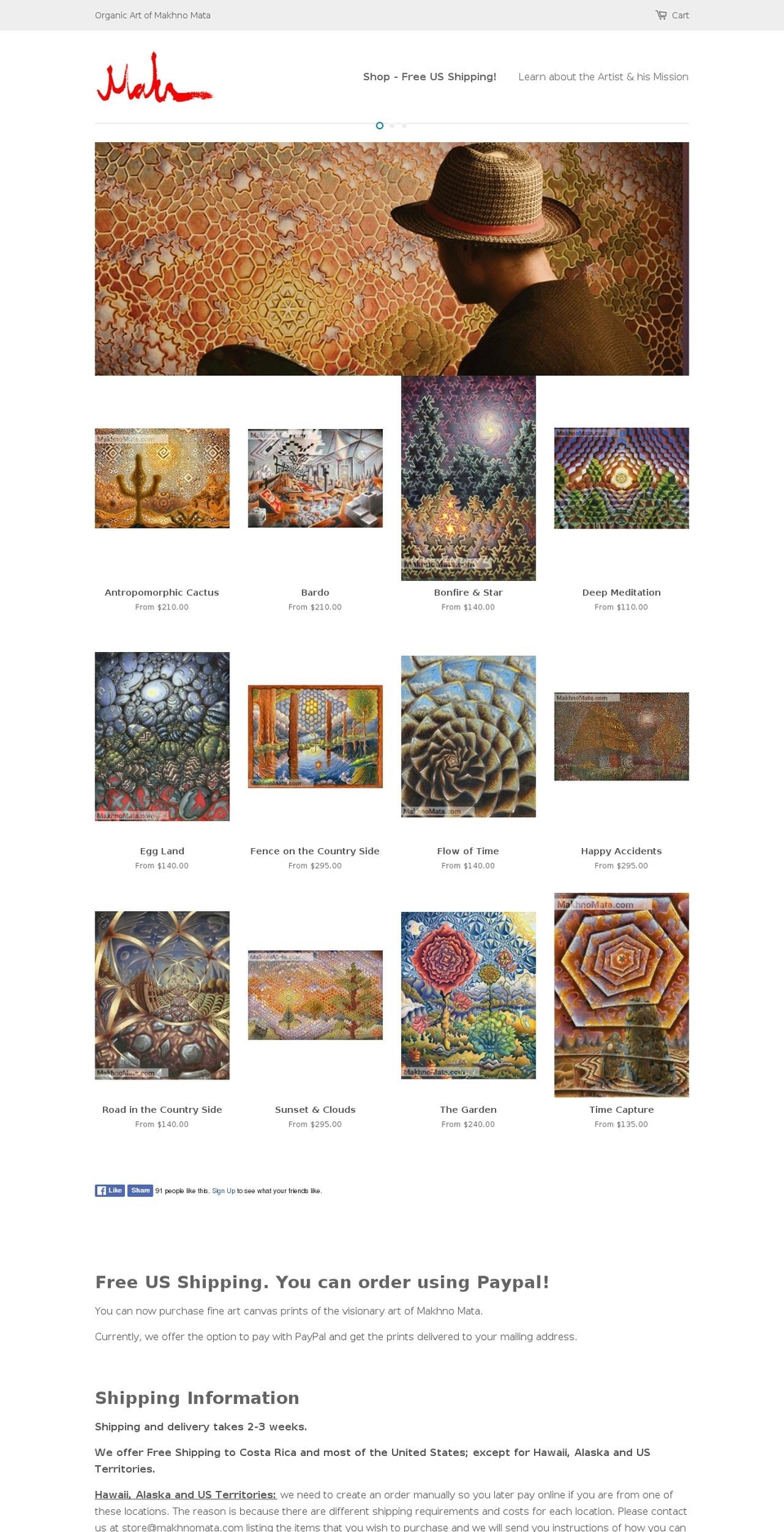 makhnomata.com shopify website screenshot